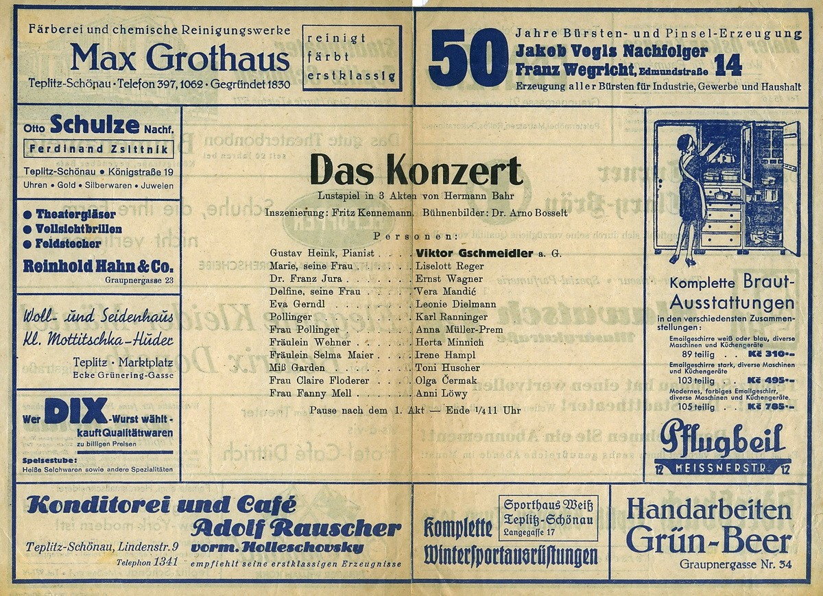 Das Konzert de Hermann Bahr : programme